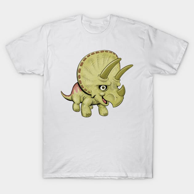 Cute Triceratops T-Shirt by Lines